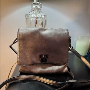 Calvin Klein Metallic Silver Crossbody Bag